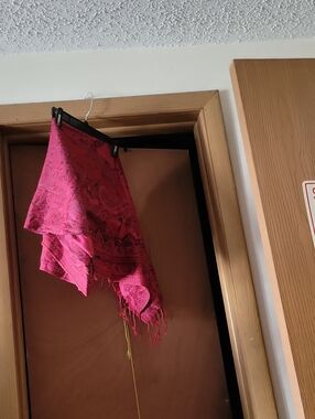 Red Paisley Fringe Shawl Scarf PASHMINA